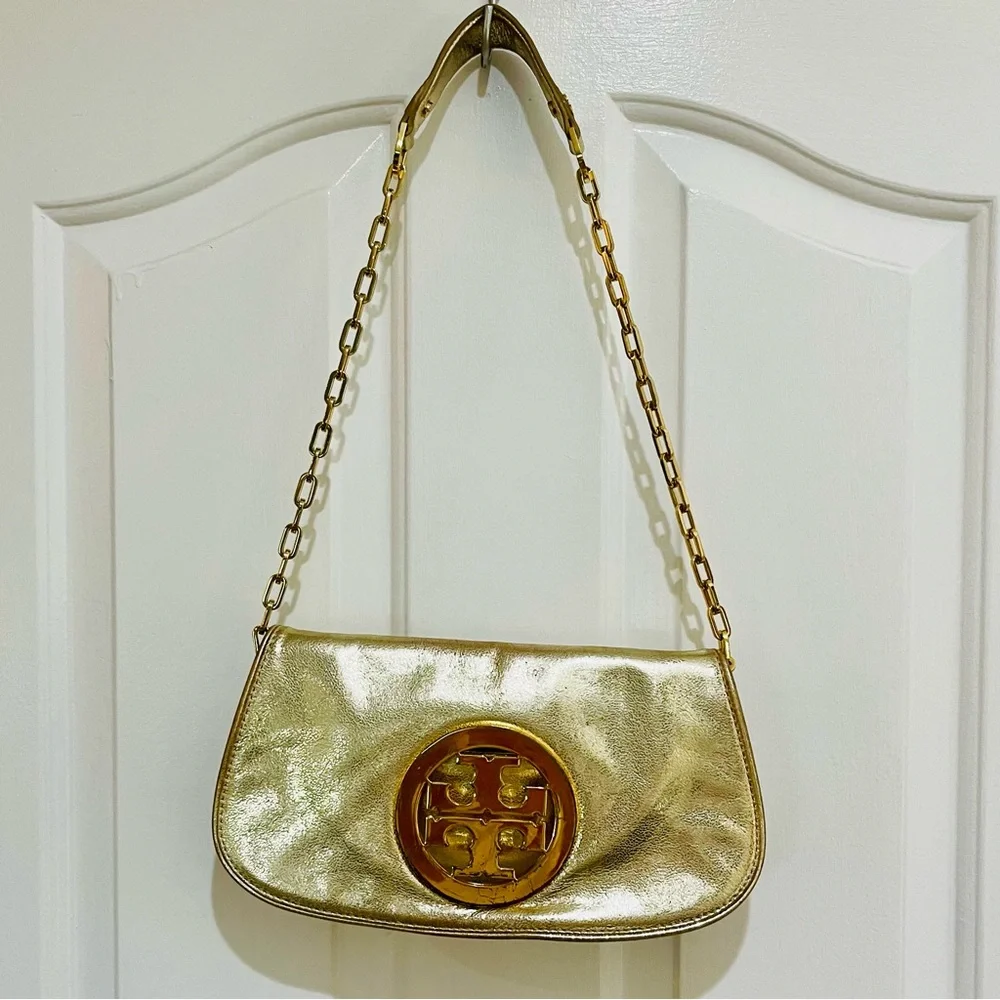 Tory Burch Reva Gold Chain Shoulder Bag - Picture 10 of 16
